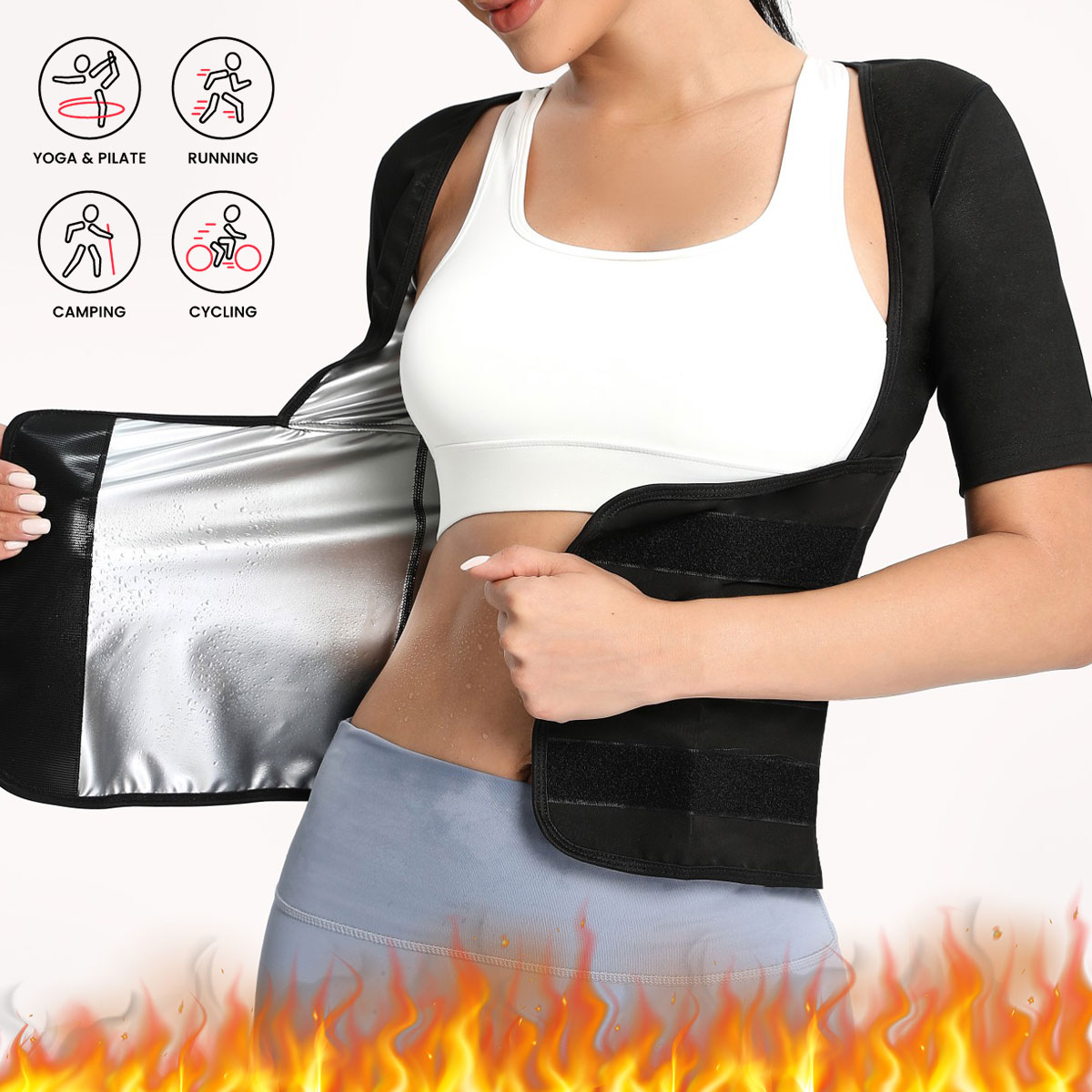 Waist Trainer Women - Kadınlar için Sauna Eşofmanı Terleme Vücut