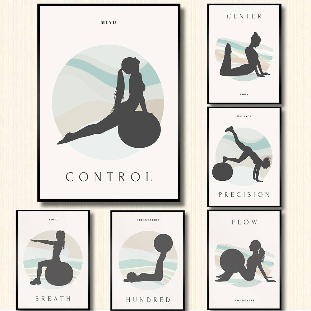 Yoga Fitness Quotes - Minimalist Pilates Yoga Fitness kız motivasyon