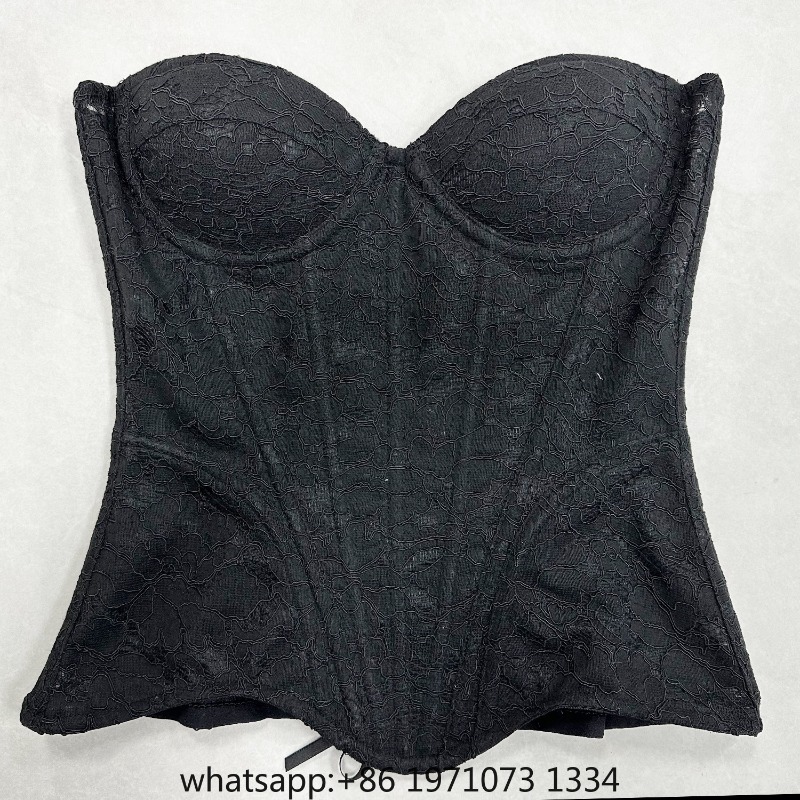 Waist Trainer Women - Kadınlar İçin Dantel Korse, Üstten Bağlamalı
